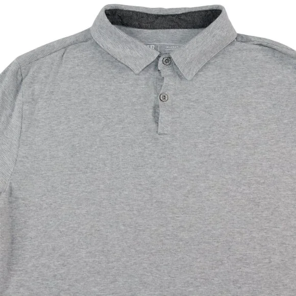 BKE Mens XL Gray Pinstripe Stretch Everyday Wear Polo Shirt Athleisure - Picture 5 of 9